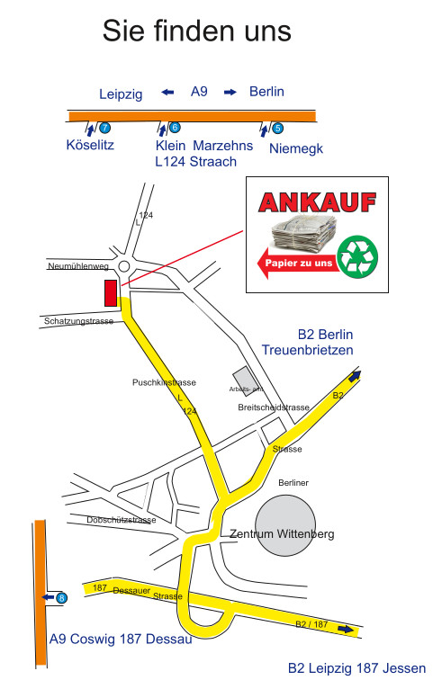 Karte für Anfahrt